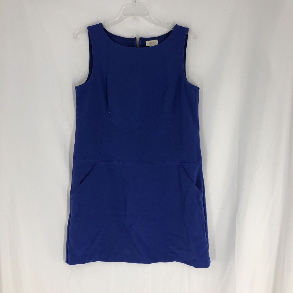 Ann Taylor Loft Womens Dress Sleeveless Periwinkle Size 16 Sheath